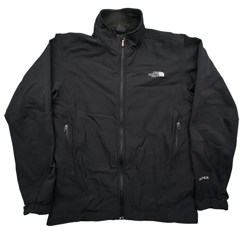 The North Face Apex Softshell Jacket Mens Medium Full Zip Black Bionic
